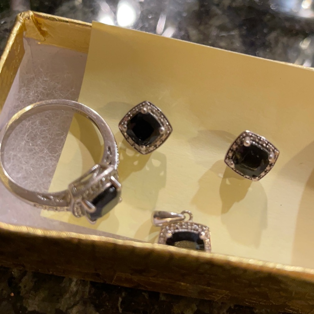 Sterling-onyx set